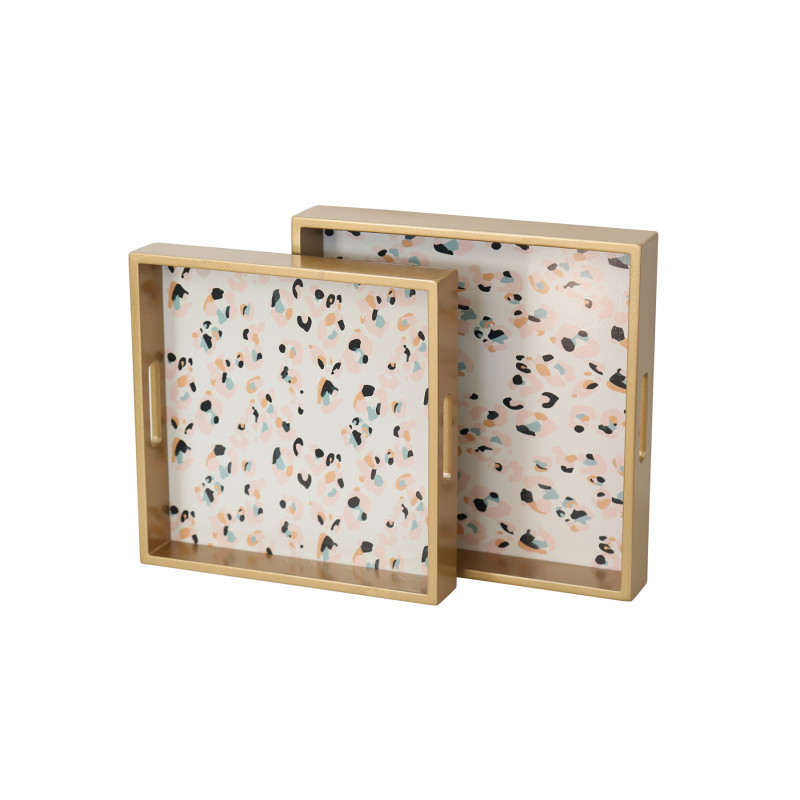 SET DE 2 PLATEAUX CARRE \"... SET DE 2 PLATEAUX CARRE \"...